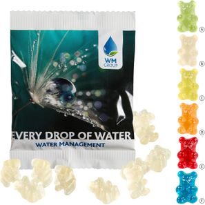 Unifarbene Premium-Bärchen, 20 g im kompostierbaren Tütchen