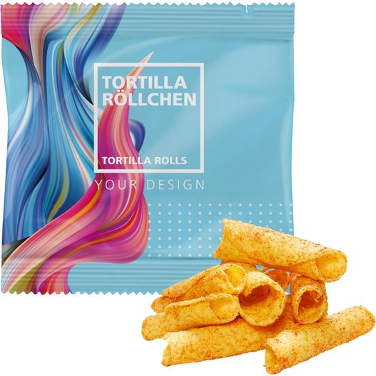 Produktabbildung Tortilla Röllchen, 10g - kleine Menge Tortilla Röllchen, 10g - kleine Menge (Bild 1)