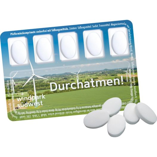 Smart Card mit zuckerfreien Pfefferminzpastillen (Bild 1)