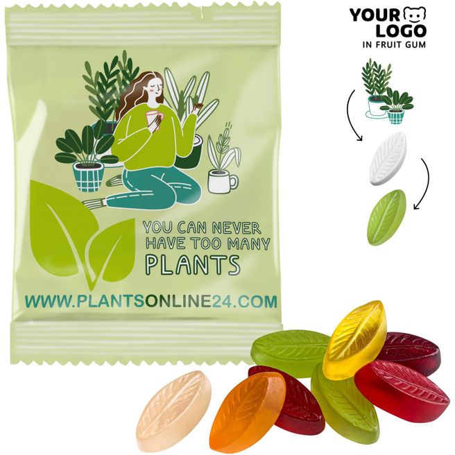 Fruchtgummi INDIVIDUELL 20 g, VEGAN im konventionellen Tütchen