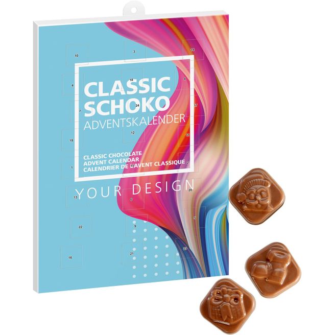 Produktabbildung Classic Schoko Adventskalender im Hochformat - kleine Menge Classic Schoko Adventskalender im Hochformat - kleine Menge