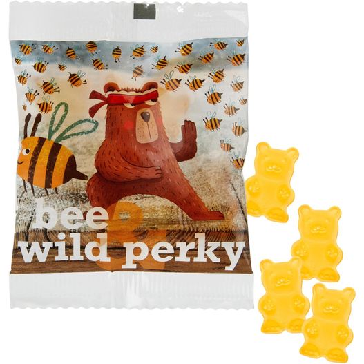 Produktabbildung Honig-Bärchen im kompostierbarem Tütchen Honig-Bärchen im kompostierbarem Tütchen (Bild 1)