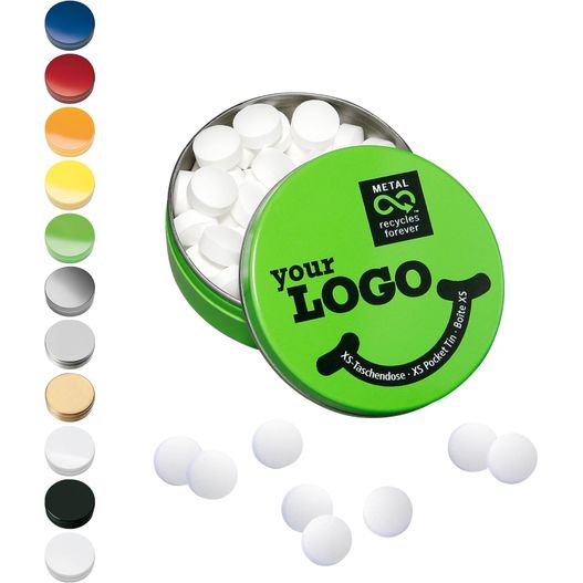 Produktabbildung XS-Taschendose mit Pfefferminzpastillen, 18g XS-Taschendose mit Pfefferminzpastillen, 18g (Bild 1)