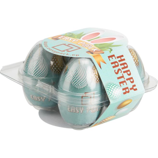 Produktabbildung 4er Eier-Box mit Werbebanderole 4er Eier-Box mit Werbebanderole