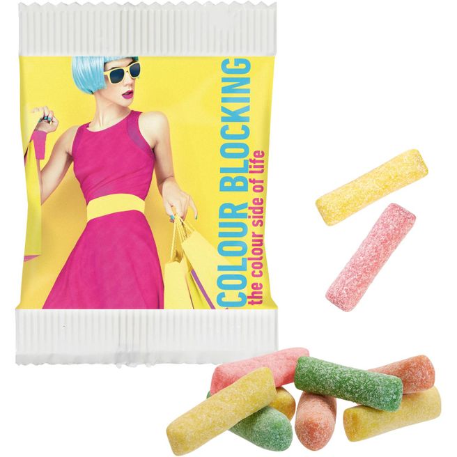 Produktabbildung Mini HITSCHIES Kaubonbons Sauer MIX im Papiertütchen Mini HITSCHIES Kaubonbons Sauer MIX im Papiertütchen