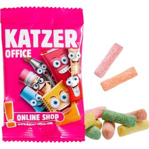 Mini HITSCHIES Kaubonbons Sauer MIX im konventionellen Tütchen