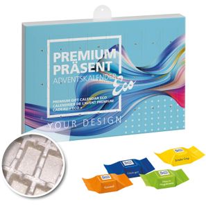 Premium Präsent Adventskalender ECO mit Ritter Sport Schoko Würfeln - kleine Menge