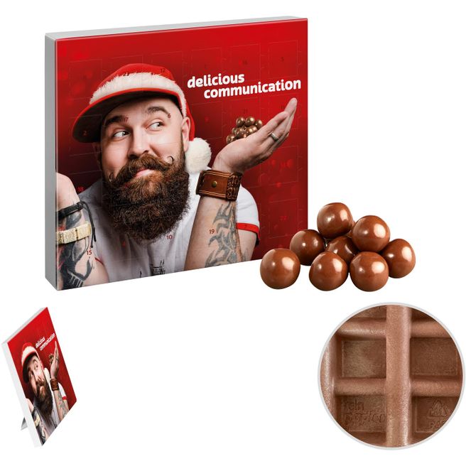 reinpapier® Mini-Adventskalender mit Schokoknusperkugeln