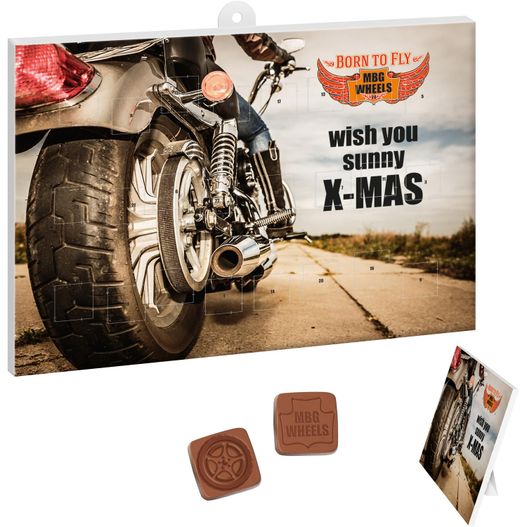 Produktabbildung Adventskalender mit 1 – 24 personalisierten Schoko-Formen Adventskalender mit 1 – 24 personalisierten Schoko-Formen (Bild 1)