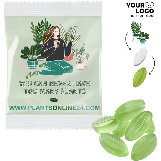 Fruchtgummi INDIVIDUELL 20 g im kompostierbaren Tütchen (Bild 1)