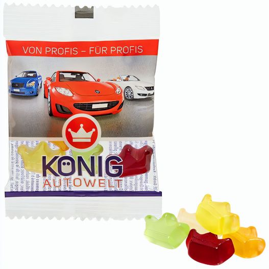 Fruchtgummi INDIVIDUELL 10 g im kompostierbaren Tütchen (Bild 1)