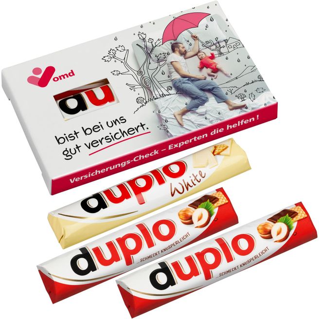 Produktabbildung 3er Duplo-Pack (2 Duplo klassisch und 1 Duplo weiß) 3er Duplo-Pack (2 Duplo klassisch und 1 Duplo weiß)
