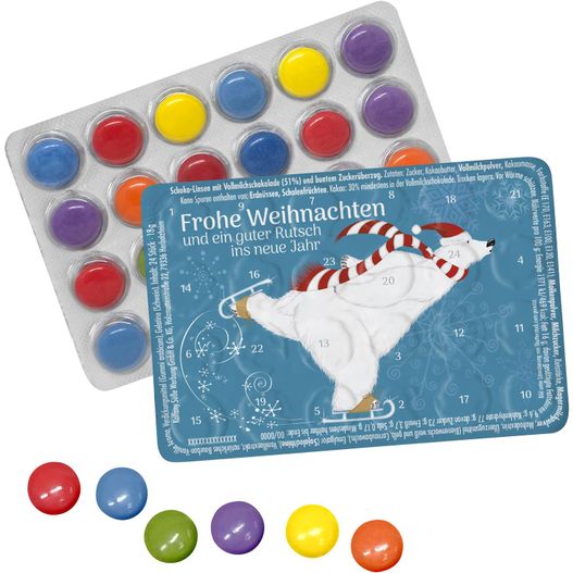 Kleinster (Advents-)Kalender der Welt "Standard" mit Schokolinsen (Bild 1)