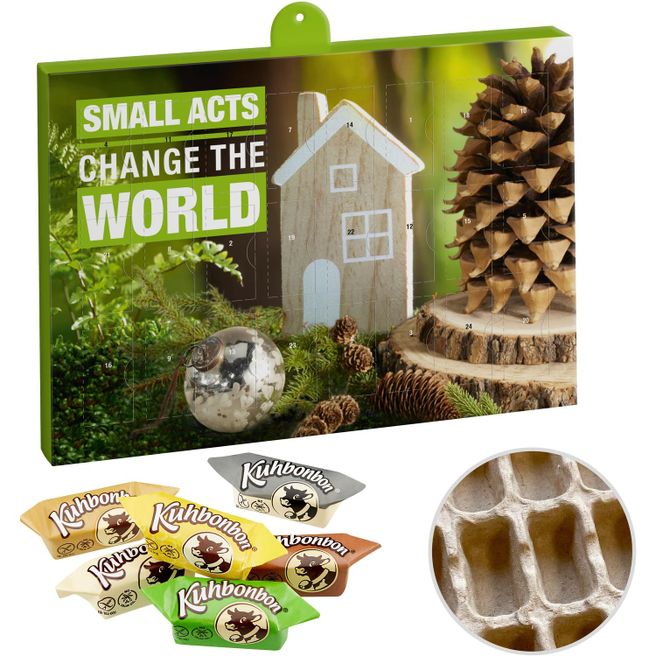 Premium Marken-Adventskalender PAPIER mit Kuhbonbons®