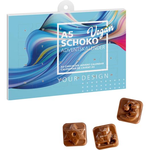 Veganer A5-Schoko-Adventskalender - kleine Menge (Bild 1)