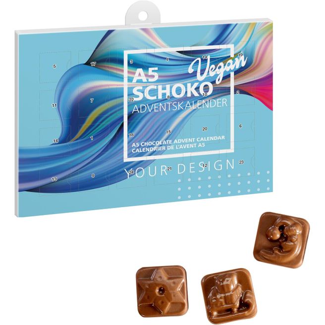 Veganer A5-Schoko-Adventskalender - kleine Menge
