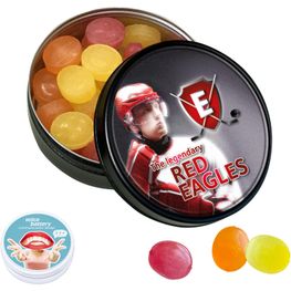 Produktabbildung Black or White Dose mit XS-Kalfany-Fruchtbonbons Black or White Dose mit XS-Kalfany-Fruchtbonbons