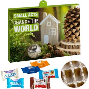 Premium Marken-Adventskalender PAPIER mit Ritter Sport & Milka Favourites Mix & Kinder Schokolade & Kinder Bueno Mix