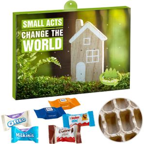 Premium Präsent-Adventskalender "Eco" mit Ritter Sport & Milka Favourites Mix & Kinder Schokolade & Kinder Bueno Mix