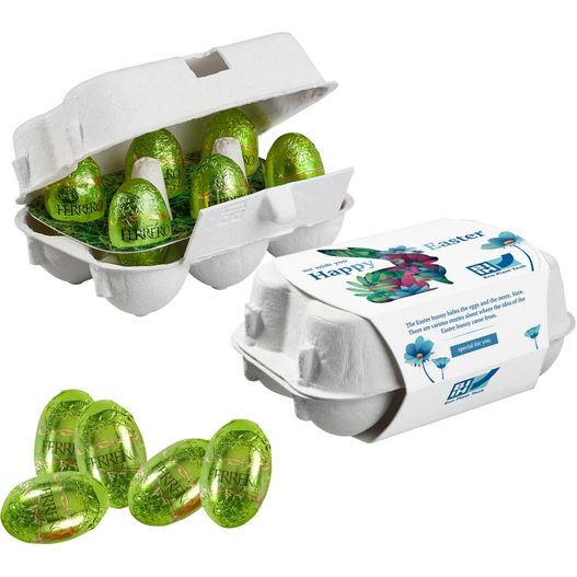 6er Ostereier-Karton mit Ferrero Küsschen Eiern (Bild 1)