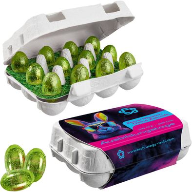 12er Ostereier-Karton mit Ferrero Küsschen Eiern