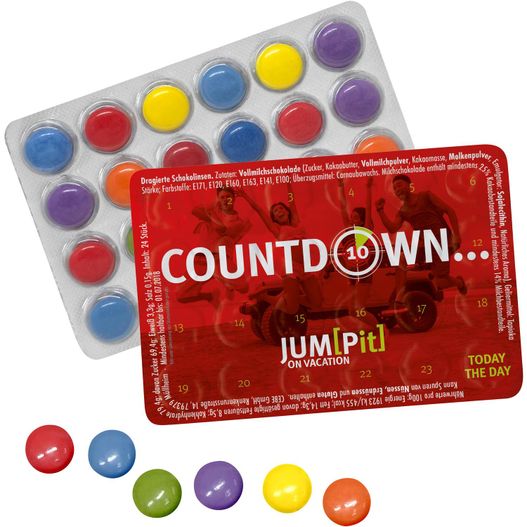 Kleinster Eventkalender mit Schokolinsen (Bild 1)