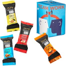 Mini Promo-Tower mit Hello Mini Stick Mix von Lindt