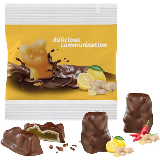 Schoko-Fruchtgummi-Bären im Papiertütchen (Bild 1)