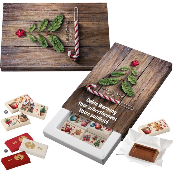 Schoko-Naps-Schuber-Adventskalender - personalisierbares STANDARDMOTIV