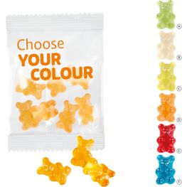 Unifarbene Premium-Bärchen, 10 g im konventionellen Tütchen
