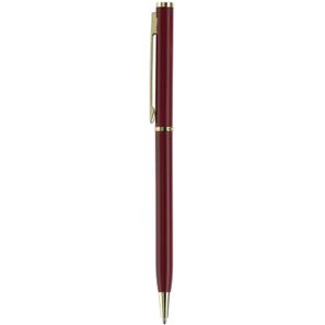 Metallkugelschreiber Slim mit Gold Applikation