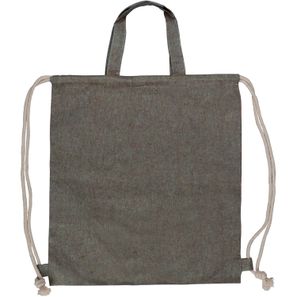 Tasche/Beutel mit Kordelzug aus recycelter Baumwolle 38x42cm