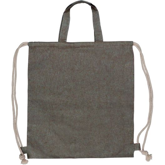 Tasche/Beutel mit Kordelzug aus recycelter Baumwolle 38x42cm (Bild 1)