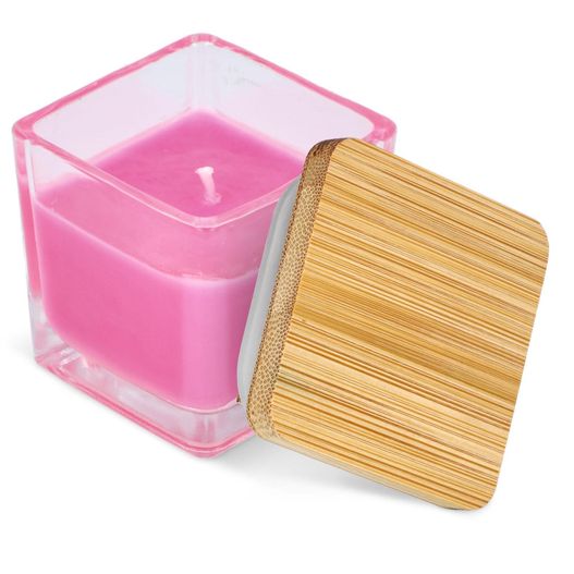 Chakra Kerze auf pflanzlicher Basis im Glasgefäß (Bild 1)