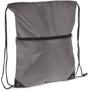 Kordelzugtasche 210T R-PET mit Reißverschluss