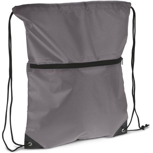 Kordelzugtasche 210T R-PET mit Reißverschluss (Bild 1)