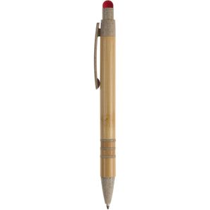 Kugelschreiber Bambus mit Touchpen und Weizenstroh Elementen