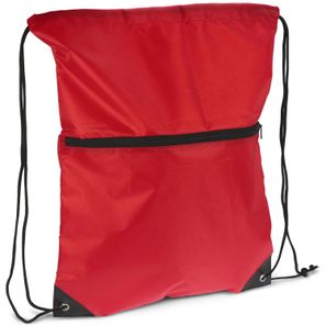 Kordelzugtasche 210T R-PET mit Reißverschluss