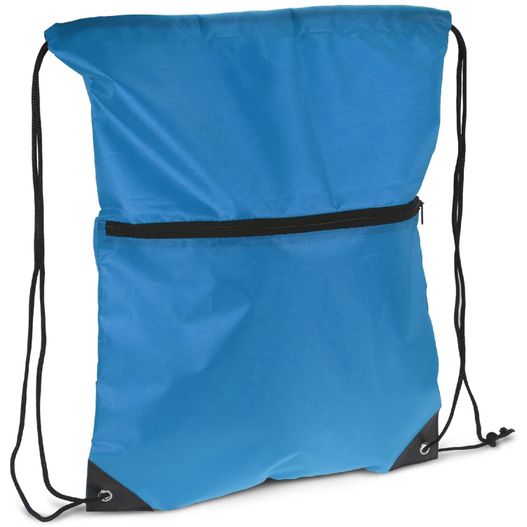 Kordelzugtasche 210T R-PET mit Reißverschluss (Bild 1)