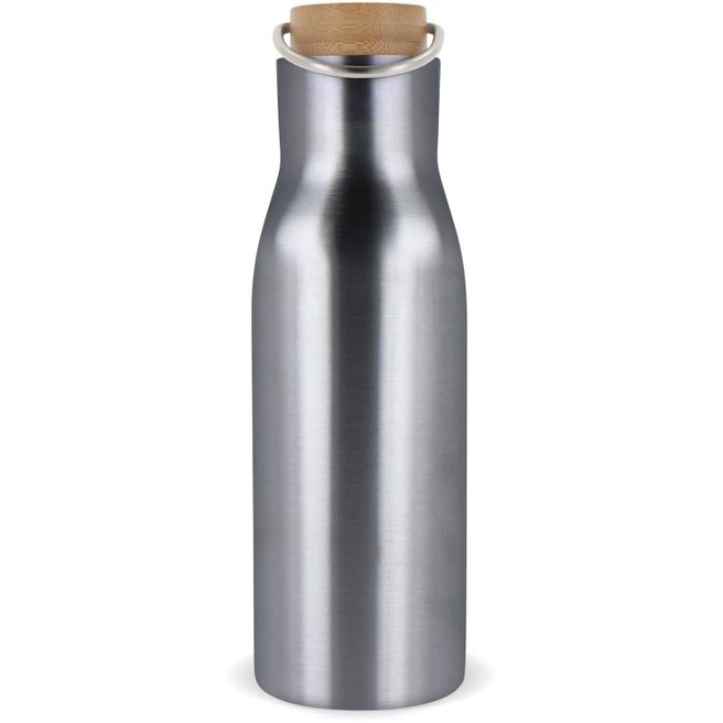 Produktabbildung Isolier-Flasche mit Bambusdeckel, 500ml Isolier-Flasche mit Bambusdeckel, 500ml