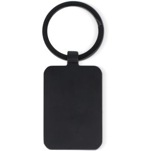 Schlüsselanhänger aus Bambus und Metall rechteckig