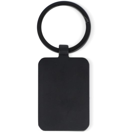 Schlüsselanhänger aus Bambus und Metall rechteckig (Bild 1)