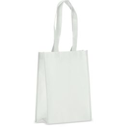 Produktabbildung R-PET Tragetasche aus laminiertem Non Woven 24 x 11 x 30cm 105g/m² R-PET Tragetasche aus laminiertem Non Woven 24 x 11 x 30cm 105g/m²