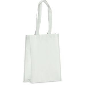 R-PET Tragetasche aus laminiertem Non Woven 24 x 11 x 30cm 105g/m²