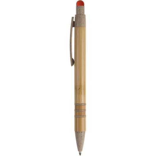 Kugelschreiber Bambus mit Touchpen und Weizenstroh Elementen (Bild 1)