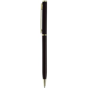 Metallkugelschreiber Slim mit Gold Applikation