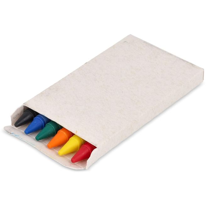 Produktabbildung 6 Buntstifte in einer Schachtel aus recyceltem Milchkarton 6 Buntstifte in einer Schachtel aus recyceltem Milchkarton