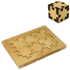 Würfelpuzzle aus Holz