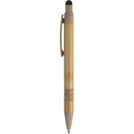 Kugelschreiber Bambus mit Touchpen und Weizenstroh Elementen