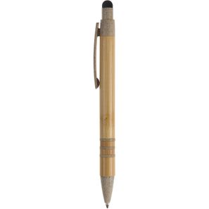 Kugelschreiber Bambus mit Touchpen und Weizenstroh Elementen